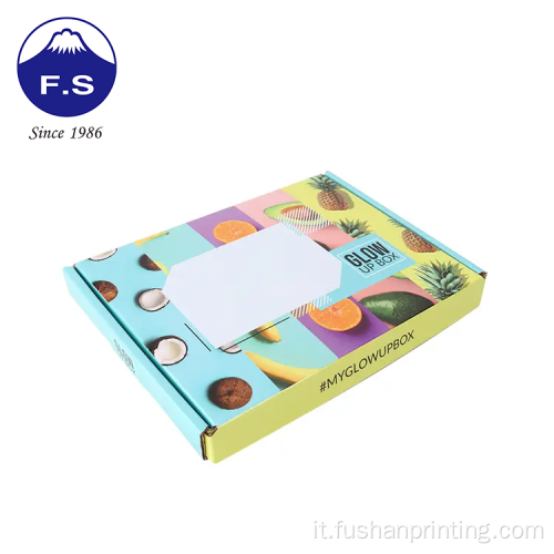 Design colorato stampato su scatole di spedizione ondulata